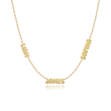 Load image into Gallery viewer, Multiple Cutout Gold Names Necklace
