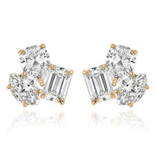 Load image into Gallery viewer, Three Large Multi Shape Diamond Earring
