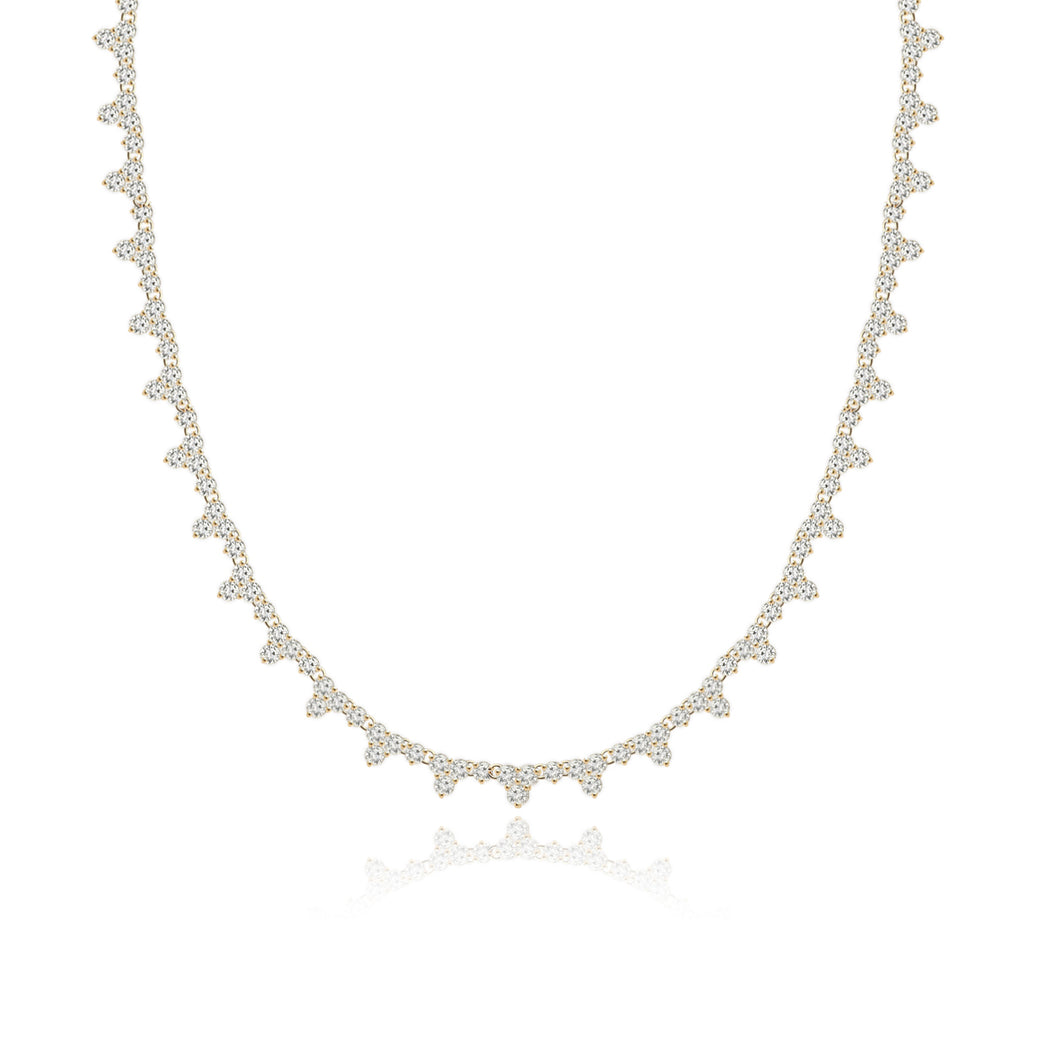 Trio Diamond Tennis Necklace