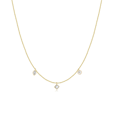 Load image into Gallery viewer, Three Diamond Multishape Ball Chain Necklace
