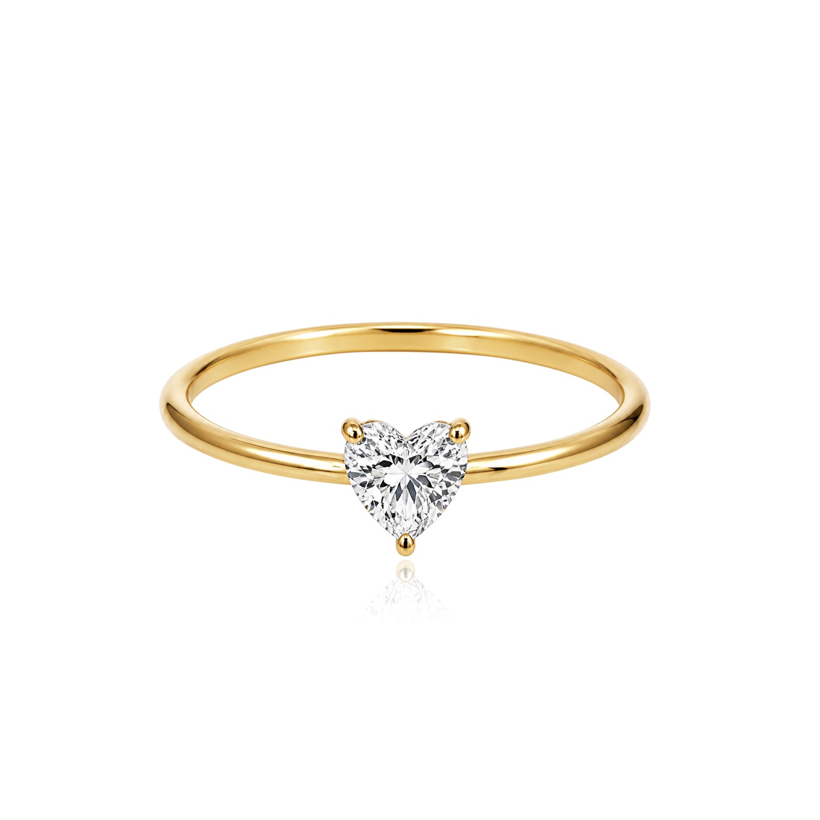 Petite Solitaire Diamond Ring