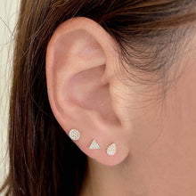 Load image into Gallery viewer, Small Pave Pear Stud
