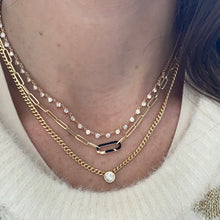 Load image into Gallery viewer, Small Enamel Clasp Paperclip Necklace
