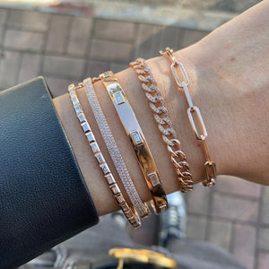 Thin Baguette Bangle