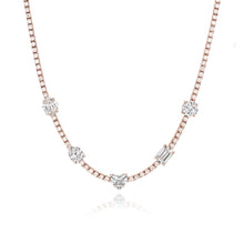 Load image into Gallery viewer, Five Shape Diamond Tennis Necklace
