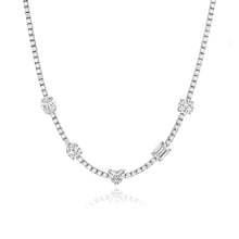 Load image into Gallery viewer, Five Shape Diamond Tennis Necklace
