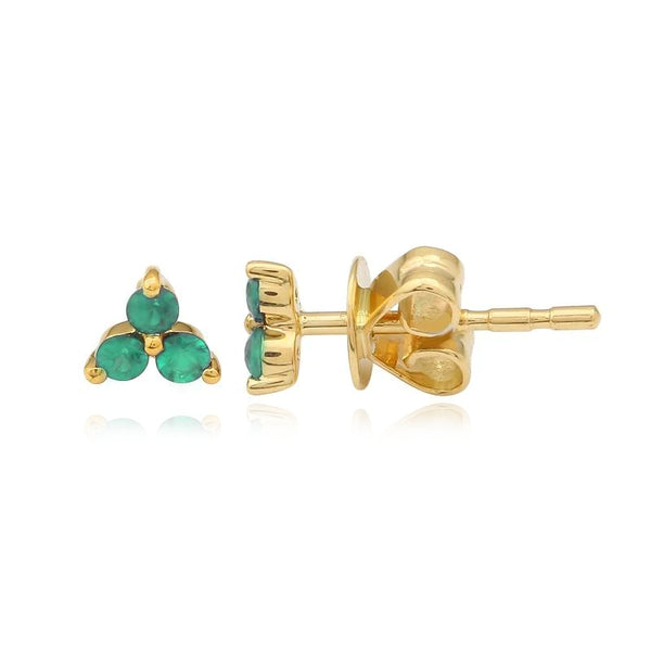 Small Clover Gemstone Stud