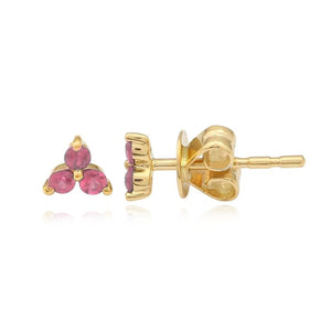 Small Clover Gemstone Stud