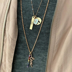 Round Rainbow Bar Charm