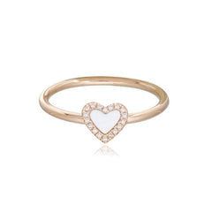 Stone Pave Heart Ring