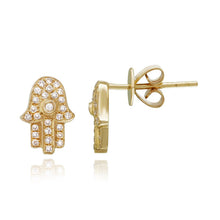 Load image into Gallery viewer, Pave Hamsa Studs
