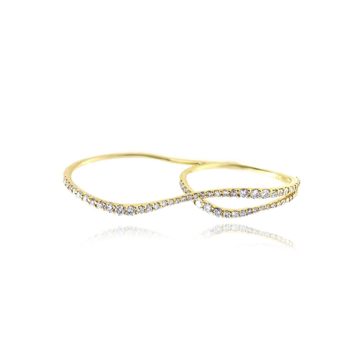Double Wave Two Finger Ring – Alev Jewelry