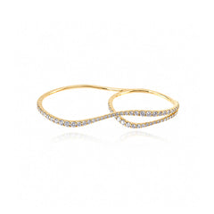 Double Wave Two Finger Ring