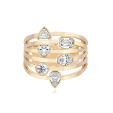 Load image into Gallery viewer, Multi Lines Bezel Diamonds Ring
