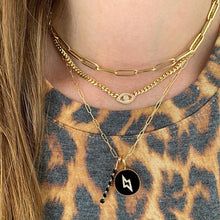 Load image into Gallery viewer, Pave Evil Eye Cuban Chain Necklace
