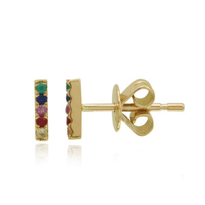 Mini Rainbow Bar Stud