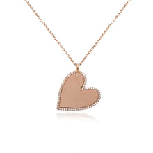 Load image into Gallery viewer, Large Pave Outline Heart Necklace
