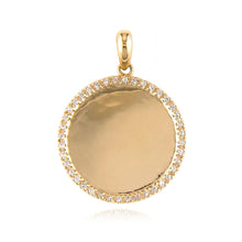 Load image into Gallery viewer, Large Round Pave Plate Charm
