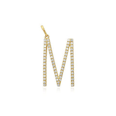 Large Pave Initial Charm