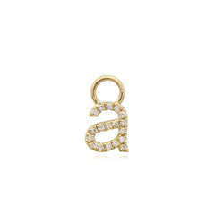 Lowercase Initial Huggie Charm