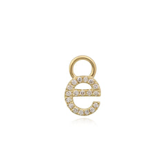 Lowercase Initial Huggie Charm