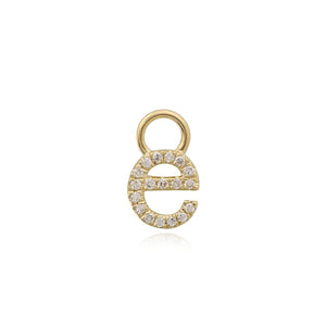 Lowercase Initial Huggie Charm