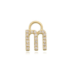 Lowercase Initial Huggie Charm