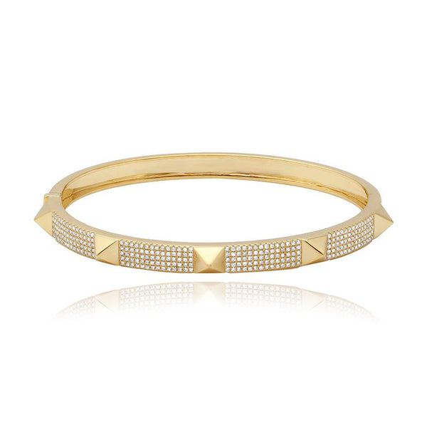 Thick Pave with Spikes Bangle