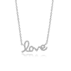 Script Love Necklace