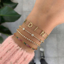 Load image into Gallery viewer, Double Chain Gold Name Bracelet
