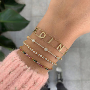 Double Chain Gold Name Bracelet