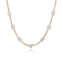 Load image into Gallery viewer, Seven Shape Diamond Tennis Necklace
