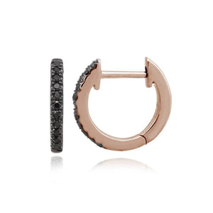 Black Diamonds Small Huggie