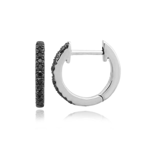 Black Diamonds Small Huggie