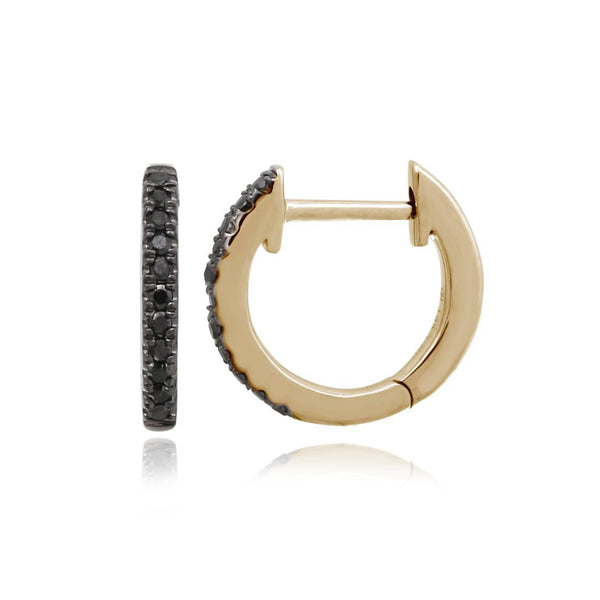 Black Diamonds Small Huggie