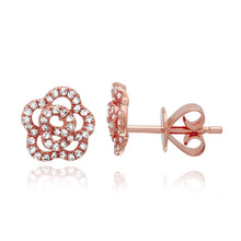 Load image into Gallery viewer, Diamond Rose Earrings
