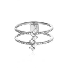 Load image into Gallery viewer, Double Band Baguette Ring
