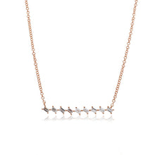 Load image into Gallery viewer, Tilted Baguette Bar Necklace
