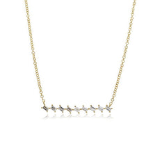 Load image into Gallery viewer, Tilted Baguette Bar Necklace
