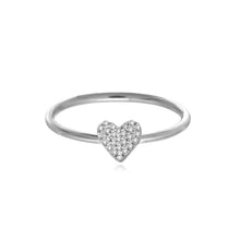Load image into Gallery viewer, Mini Heart Pave Ring
