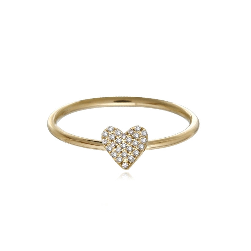 Mini Heart Pave Ring