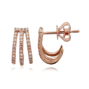 Three Pave Wrap Earrings