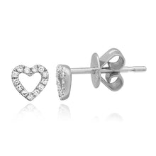 Load image into Gallery viewer, Cutout Pave Heart Stud
