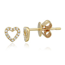 Load image into Gallery viewer, Cutout Pave Heart Stud
