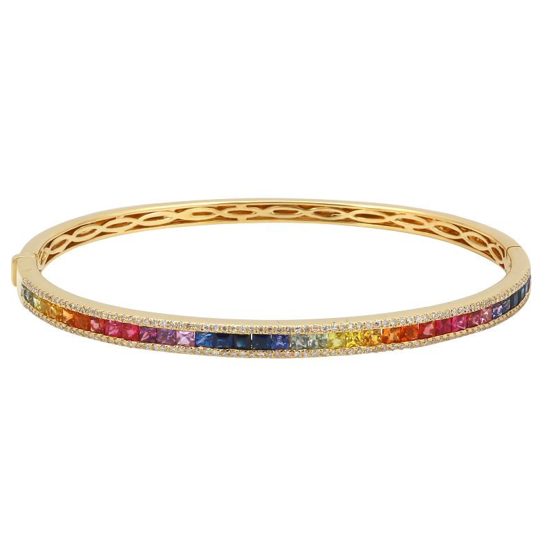 Rainbow Pave Bangle