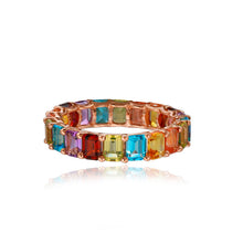 Load image into Gallery viewer, Small Emerald Cut Rainbow Ring

