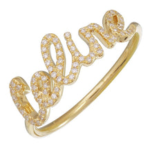 Load image into Gallery viewer, Diamond Name Ring
