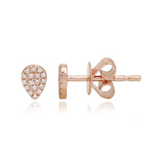 Load image into Gallery viewer, Small Pave Pear Stud

