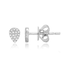 Load image into Gallery viewer, Small Pave Pear Stud
