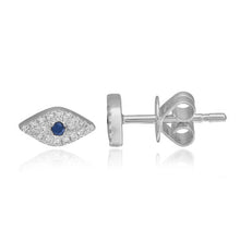 Load image into Gallery viewer, Small Pave Evil Eye Stud
